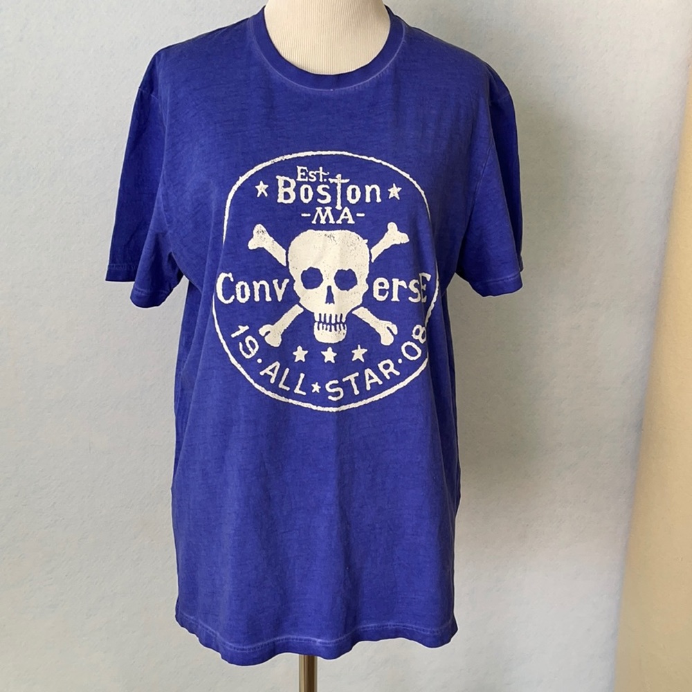 Converse Blue Skull/Crossbones Short Sleeve Tee